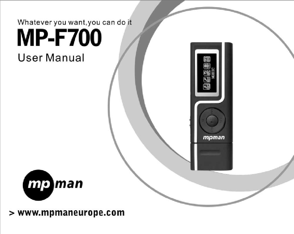 Guide utilisation MPMAN MP-F700  de la marque MPMAN