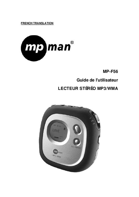 Guide utilisation MPMAN MP-F56  de la marque MPMAN