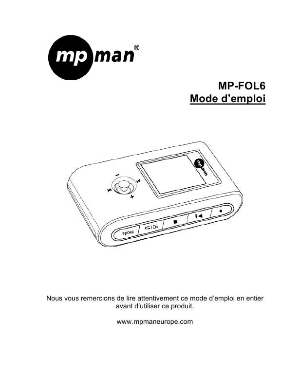 Guide utilisation MPMAN MP-FOL6  de la marque MPMAN