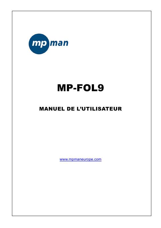 Guide utilisation MPMAN MP-FOL9  de la marque MPMAN