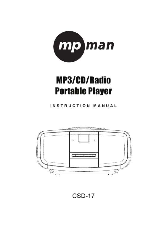Guide utilisation MPMAN CSD-17  de la marque MPMAN