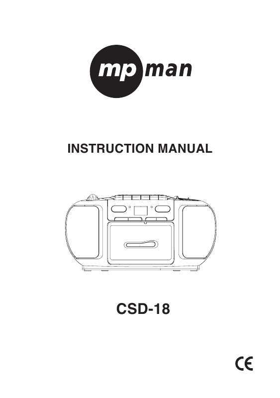 Guide utilisation MPMAN CSD-18  de la marque MPMAN