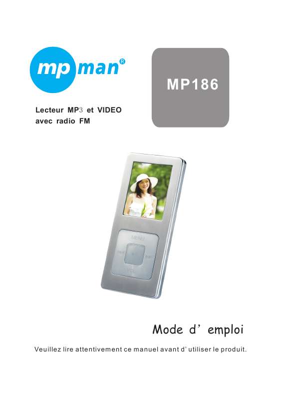 Guide utilisation MPMAN MP186  de la marque MPMAN