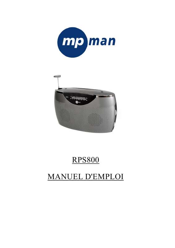 Guide utilisation MPMAN RP-S800  de la marque MPMAN