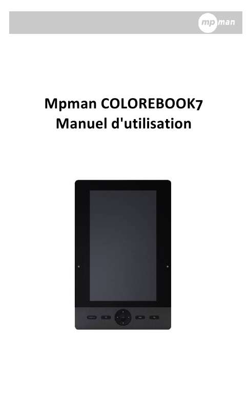 Guide utilisation MPMAN COLOREBOOK 7  de la marque MPMAN