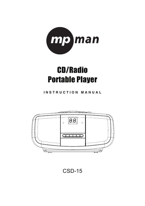 Guide utilisation MPMAN CSD 15  de la marque MPMAN