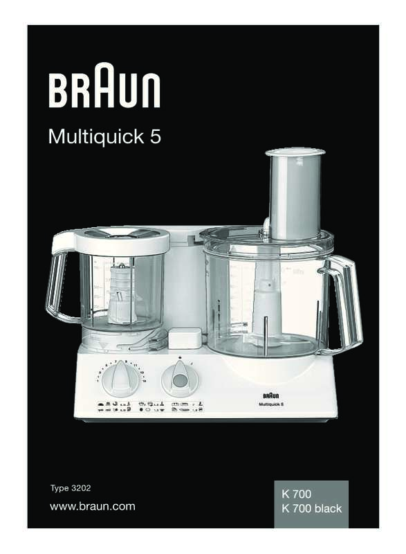 Guide utilisation BRAUN K700-K700 BLACK de la marque BRAUN