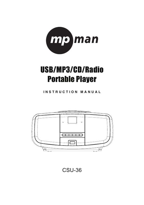 Guide utilisation MPMAN CSU 36  de la marque MPMAN