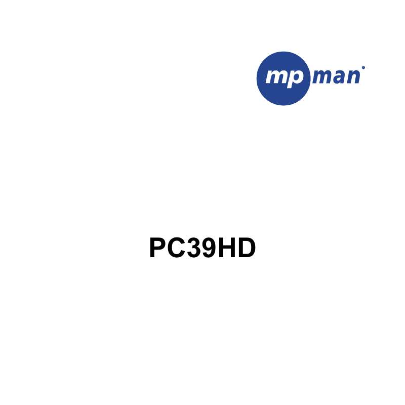 Guide utilisation MPMAN PC39HD  de la marque MPMAN