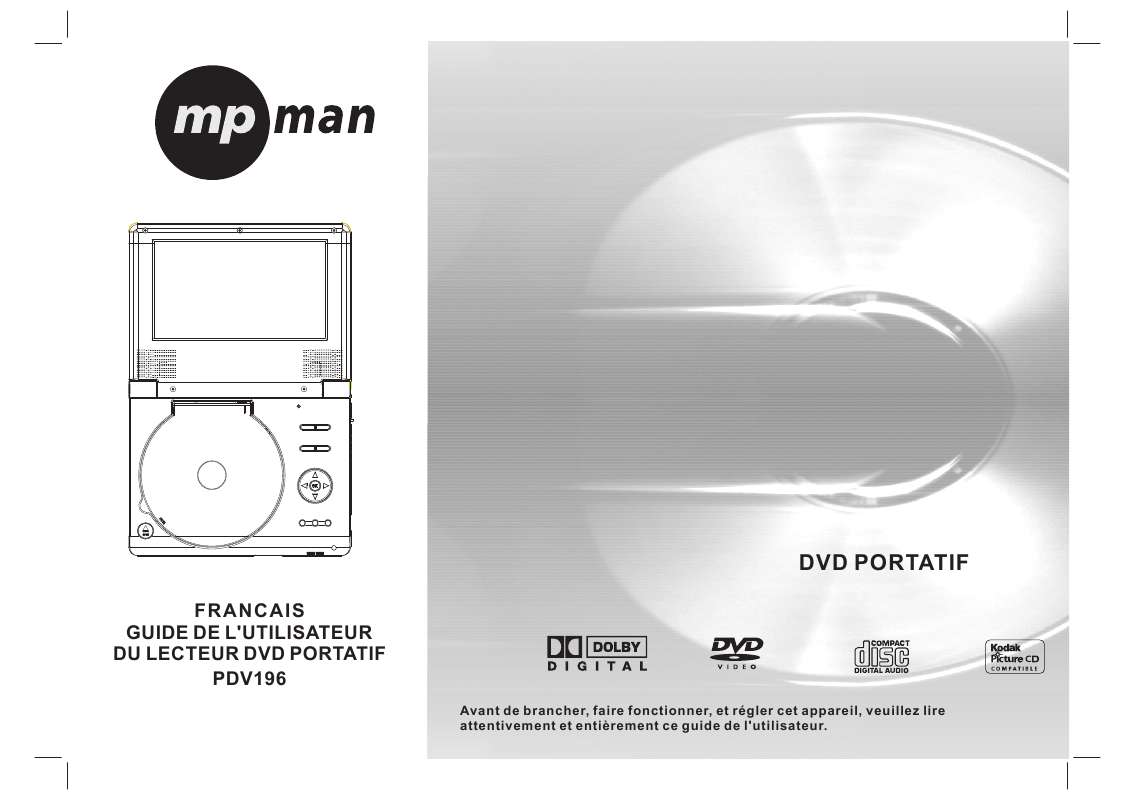 Guide utilisation MPMAN PDV 196  de la marque MPMAN