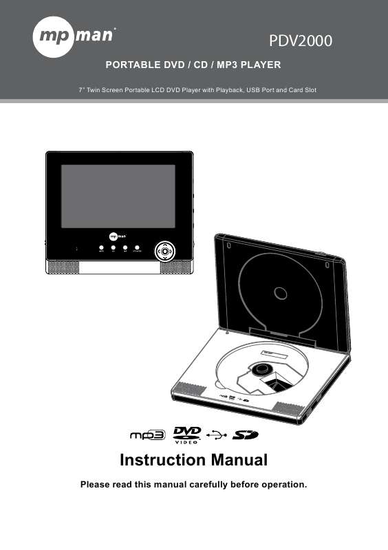 Guide utilisation MPMAN PDV 2000  de la marque MPMAN