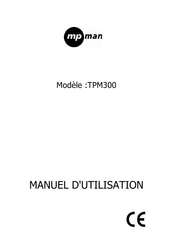 Guide utilisation MPMAN TPM 300  de la marque MPMAN