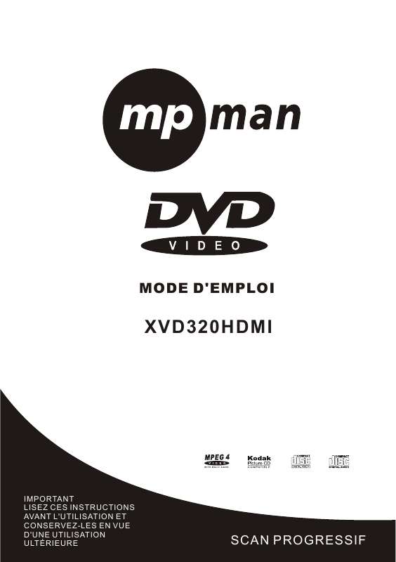 Guide utilisation MPMAN XV-D320HDMI  de la marque MPMAN