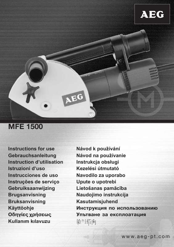 Guide utilisation AEG MFE 1500  de la marque AEG