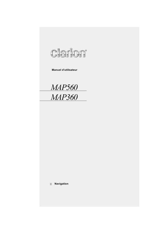 Guide utilisation CLARION MAP560  de la marque CLARION