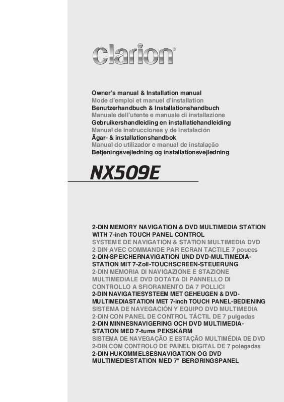 Guide utilisation CLARION NX509E  de la marque CLARION
