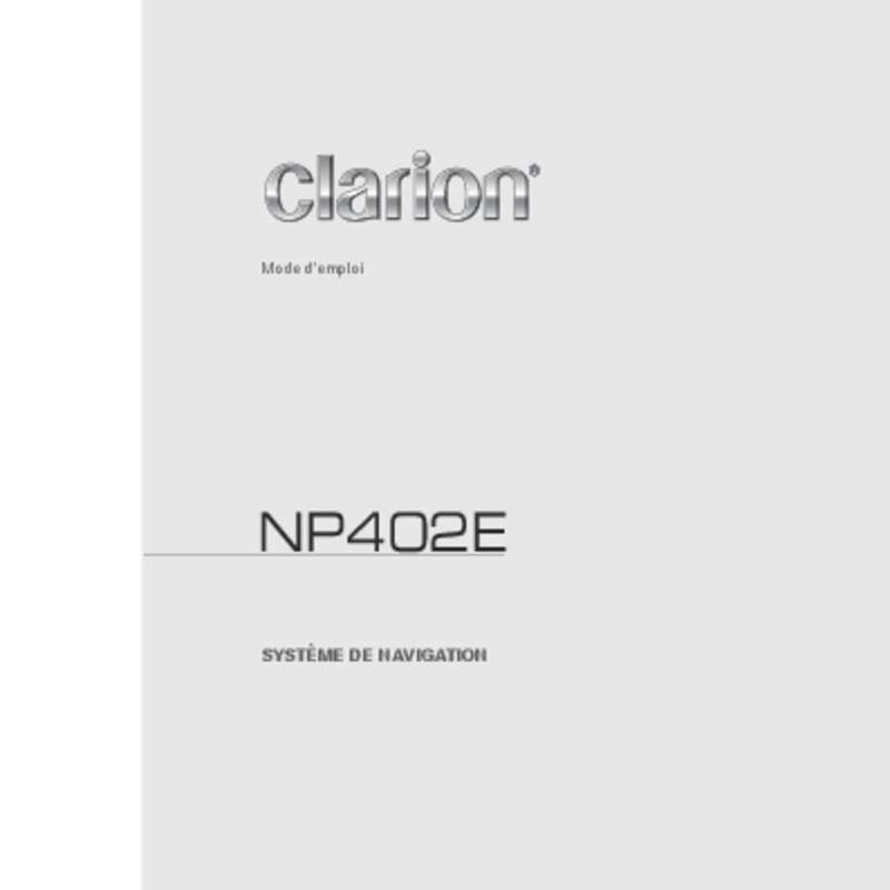 Guide utilisation CLARION NP402E  de la marque CLARION
