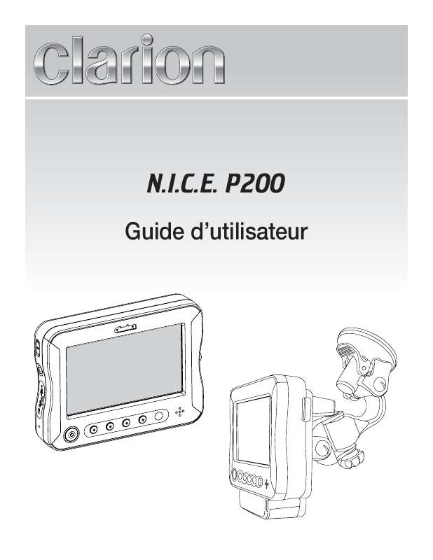 Guide utilisation CLARION NICE P200  de la marque CLARION