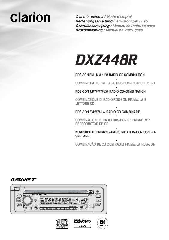 Guide utilisation CLARION DXZ448R  de la marque CLARION