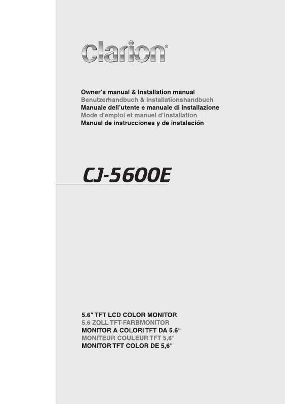 Guide utilisation CLARION CJ5600E  de la marque CLARION