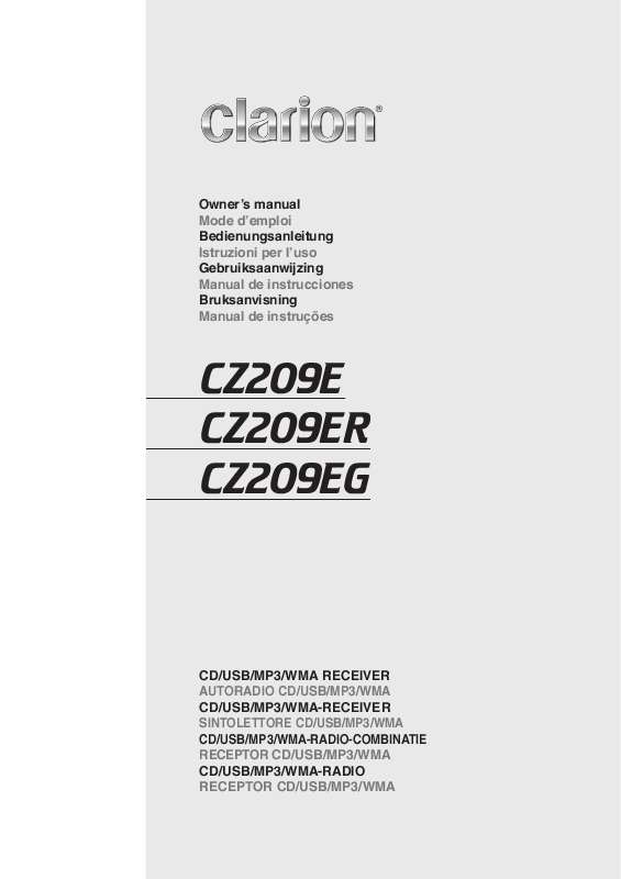 Guide utilisation CLARION CZ209E  de la marque CLARION