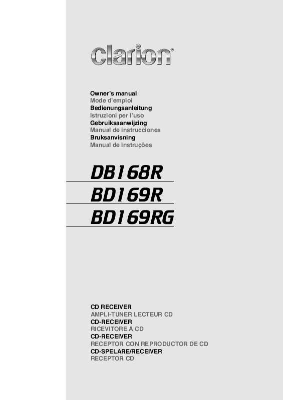 Guide utilisation CLARION DB168R  de la marque CLARION