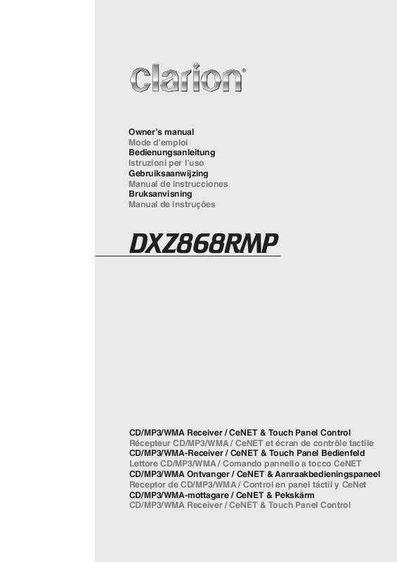 Guide utilisation CLARION DXZ868RMP  de la marque CLARION