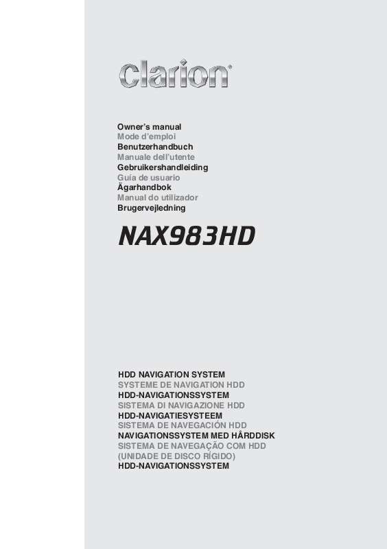 Guide utilisation CLARION NAX983HD  de la marque CLARION