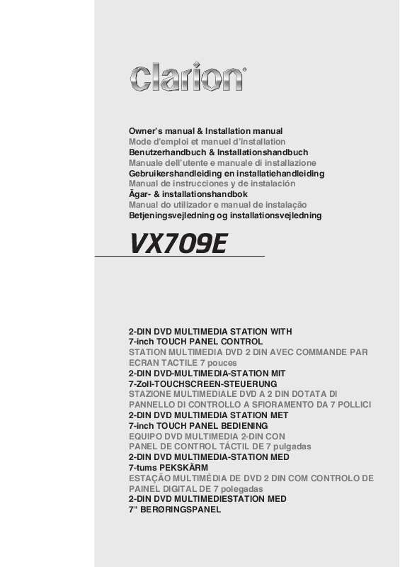 Guide utilisation CLARION VX709E  de la marque CLARION