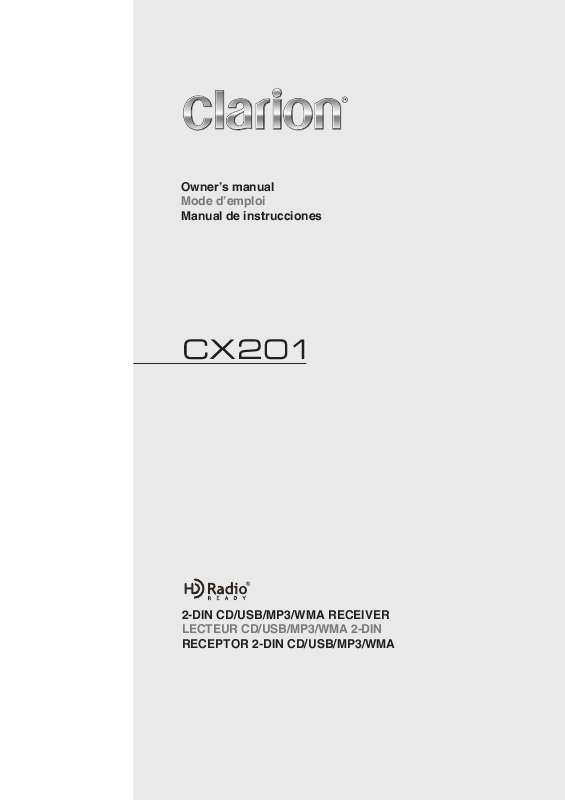 Guide utilisation CLARION CX-201  de la marque CLARION