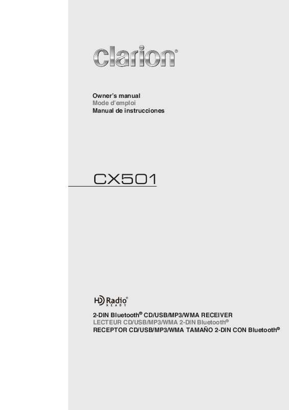 Guide utilisation CLARION CX-501  de la marque CLARION