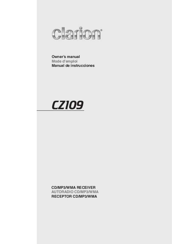 Guide utilisation CLARION CZ109  de la marque CLARION