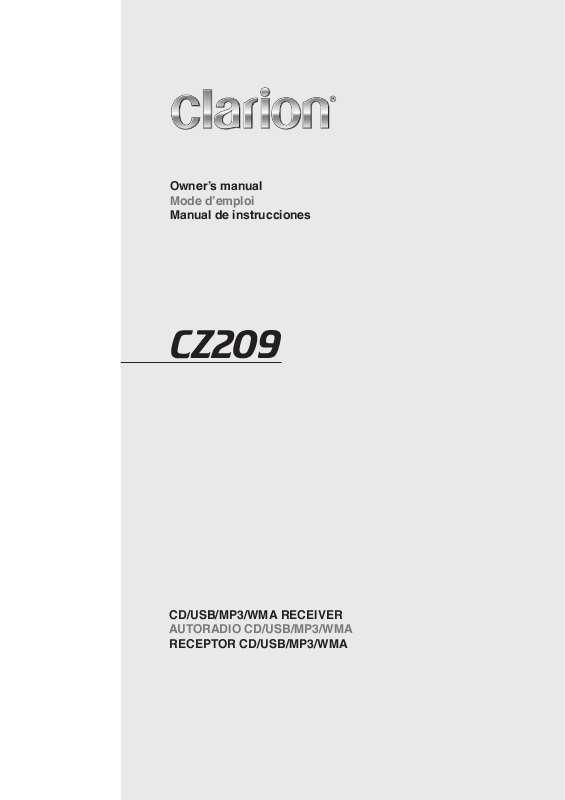 Guide utilisation CLARION CZ209  de la marque CLARION