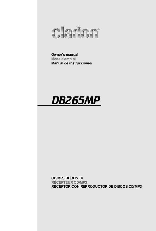 Guide utilisation CLARION DB265MP  de la marque CLARION