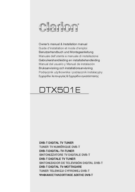 Guide utilisation CLARION DTX501E  de la marque CLARION