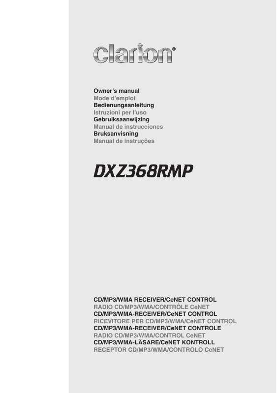Guide utilisation CLARION DXZ368RMP  de la marque CLARION
