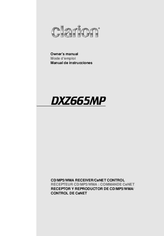 Guide utilisation CLARION DXZ665MP  de la marque CLARION