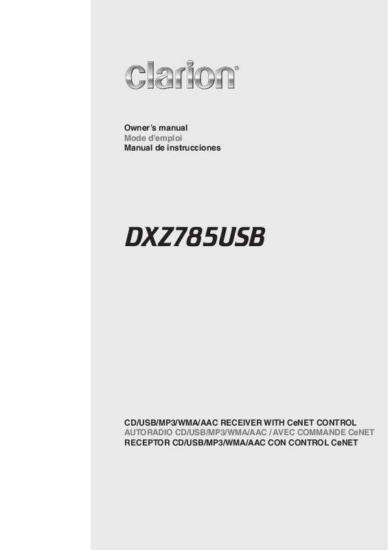 Guide utilisation CLARION DXZ785USB  de la marque CLARION