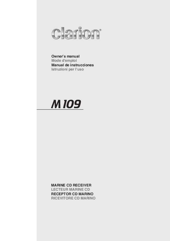 Guide utilisation CLARION M109  de la marque CLARION