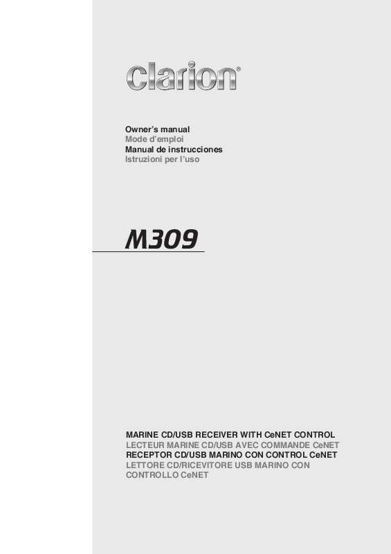 Guide utilisation CLARION M309  de la marque CLARION