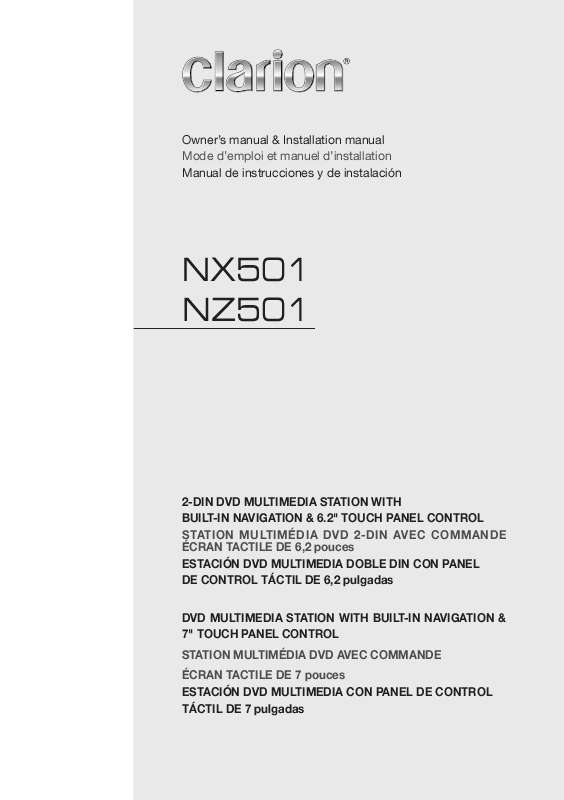 Guide utilisation CLARION NZ501  de la marque CLARION
