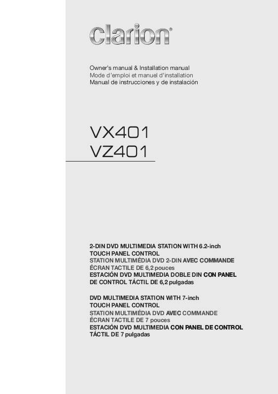 Guide utilisation CLARION VX-401  de la marque CLARION