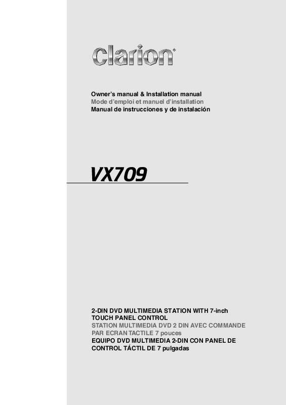 Guide utilisation CLARION VX709  de la marque CLARION