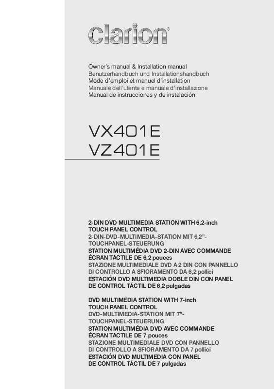 Guide utilisation CLARION VZ401E  de la marque CLARION