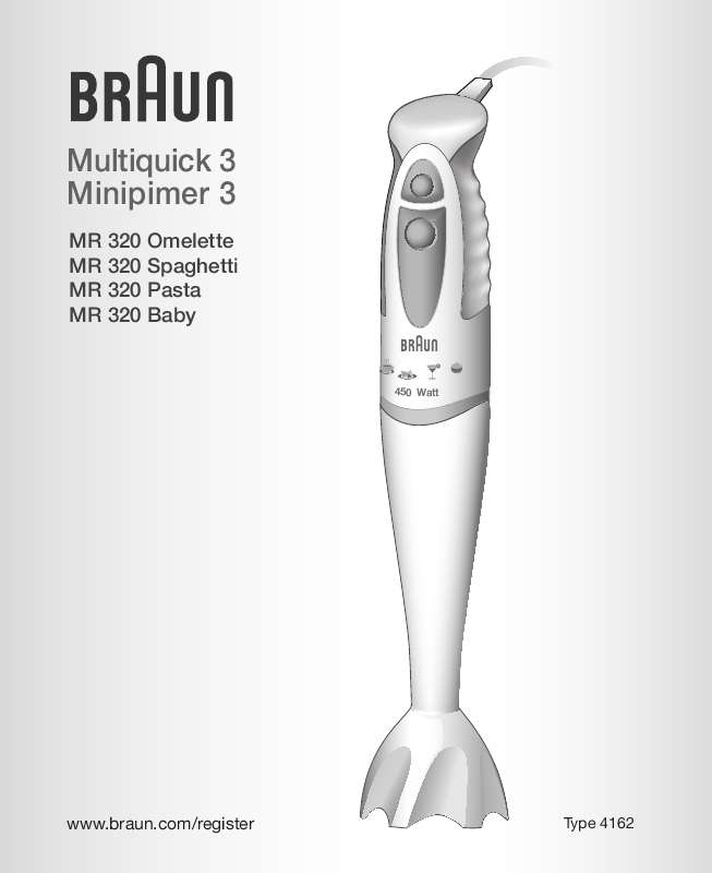 Guide utilisation BRAUN MR300  de la marque BRAUN