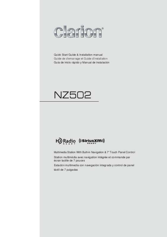 Guide utilisation CLARION NZ502  de la marque CLARION