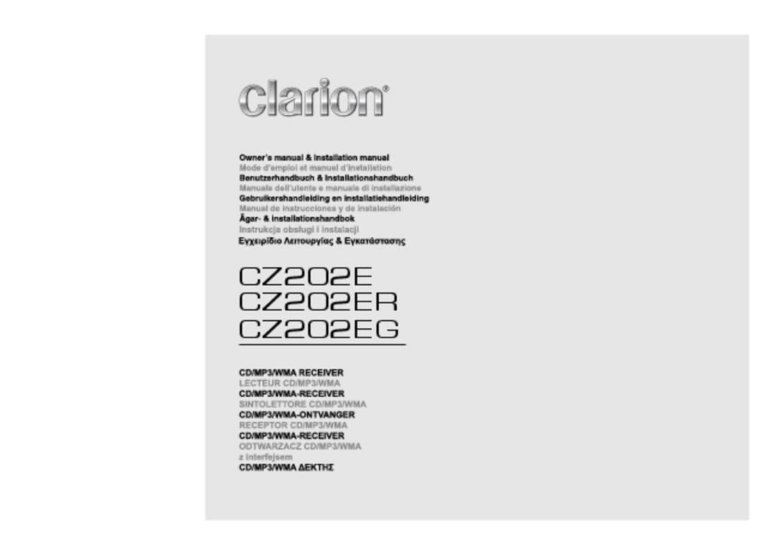 Guide utilisation CLARION CZ202ER  de la marque CLARION