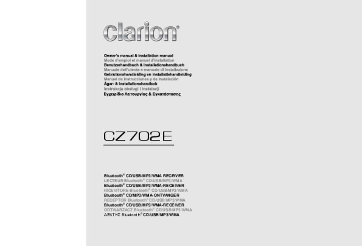 Guide utilisation CLARION CZ702E  de la marque CLARION