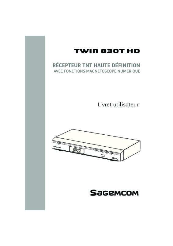Guide utilisation SAGEMCOM TWIN830T HD  de la marque SAGEMCOM