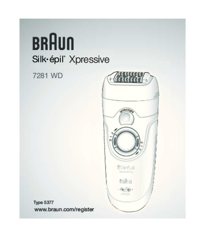 Guide utilisation BRAUN SILK EPIL 7 7281 WD - BIKINI  de la marque BRAUN